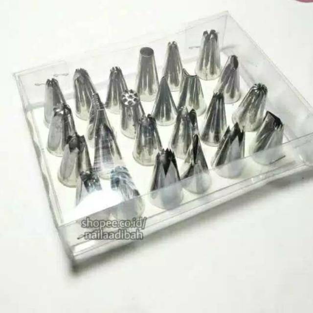 

Deble] 23 X Stainless Steel Icing Piping Nozzles Pastry Tips Set For Cake Decorat