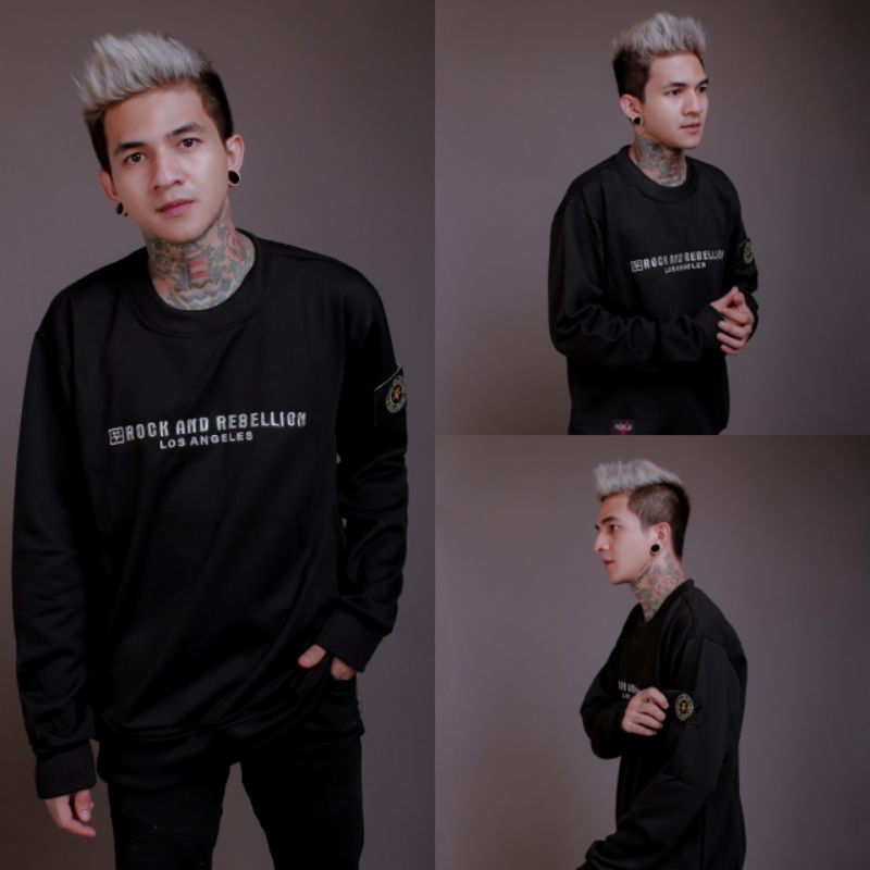 Crewnex sweater cowo keren merk Rebel id