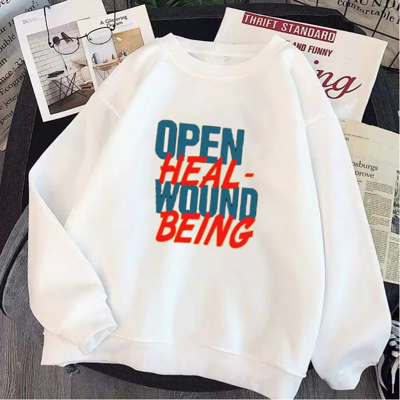 Sweatshirt oversize t shirt baju lengan panjang korea style