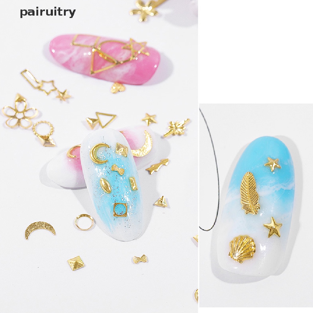 Prt Stiker Rivet Metal Hollow Untuk Dekorasi Nail Art DIY PRT