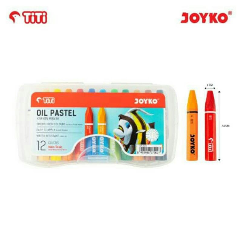 

(HABIBI STORE) Crayon Titi set 12 Warna / Krayon / Oil Pastel Titi / Crayon Titi Joyko