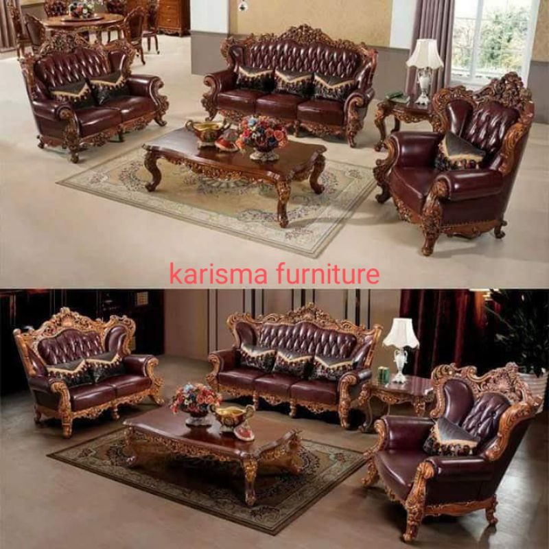 kursi tamu sofa ukir mewah, kursi sofa jepara