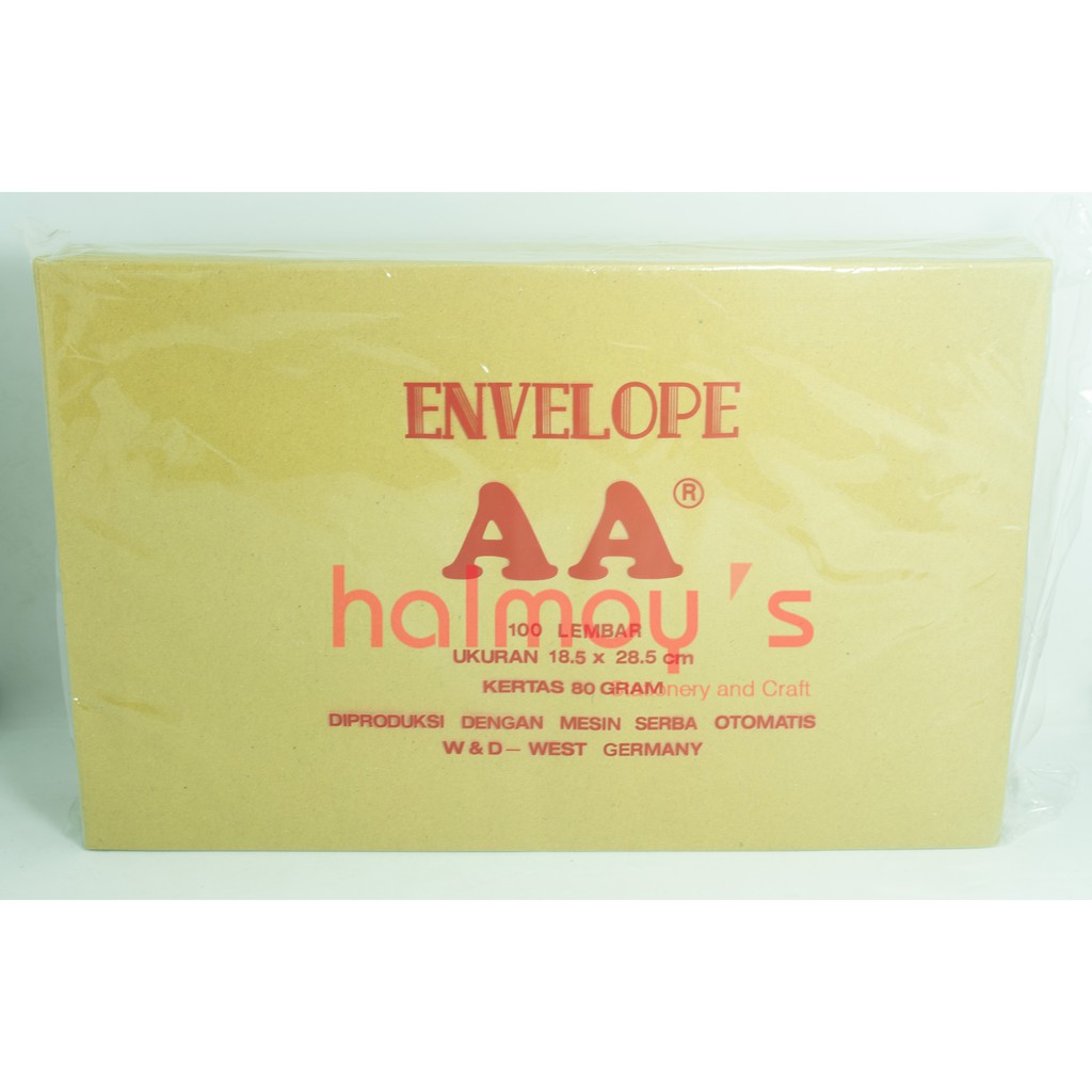 

AMPLOP KESING COKELAT KWARTO AA (18,5 X 28,5 CM) (1 PACK = 100 PCS)