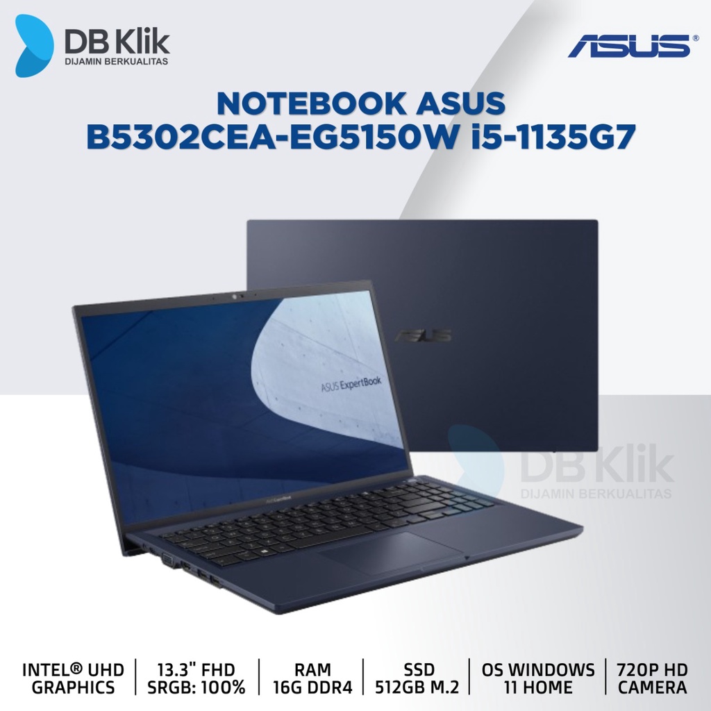 Notebook ASUS B5302CEA-EG5150W i5-1135G7 16GB 512GB Windows 11 13.3&quot;