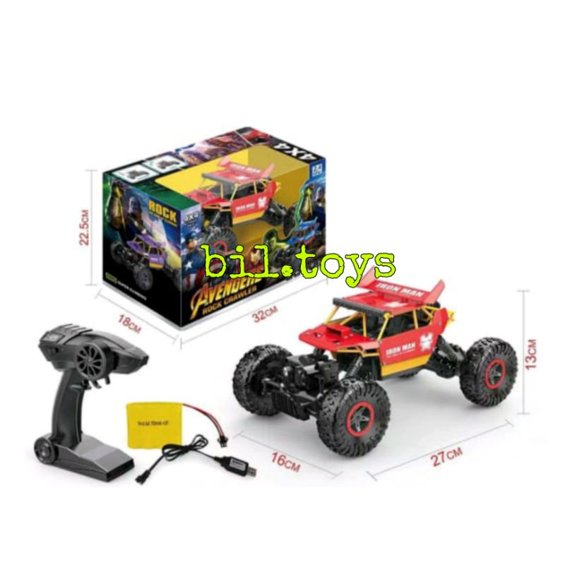 MAINAN ANAK LAKI LAKI MOBIL REMOT CONTROL AVANGERS RC 4WD OFFROAD ROCK CRAWLER CLIMBING 2.4GHZ