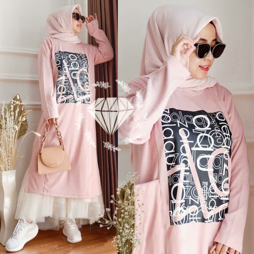 LONG TUNIK AQULOVE JUMBO kR / ATASAN TUNIK MUSLIM BIG SIZE