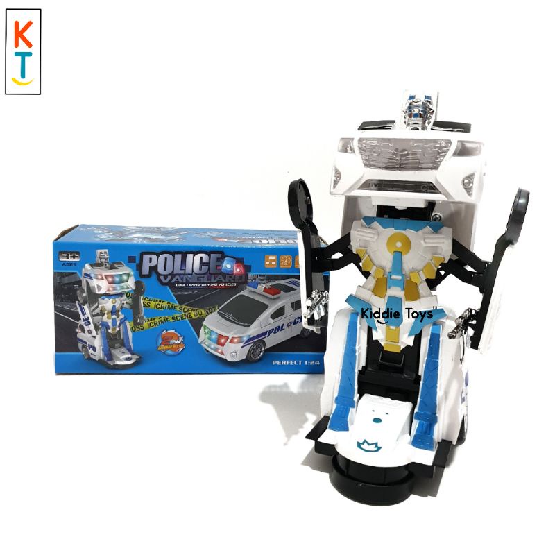 mainan deformation car police (berubah jadi robot)