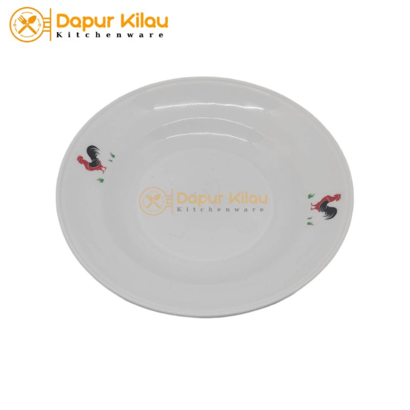 6pcs Piring Makan Plastik Ayam Jago Plastik Original Lentur Golden Ring