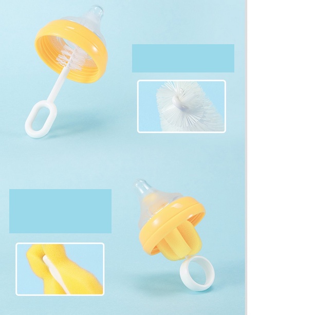 SIKAT DOT NIPPLE BOTOL SUSU BAYI SPONGE SPONS BUSA GAGANG PANJANG / PEMBERSIH PENTIL DOT - CANTIKU O
