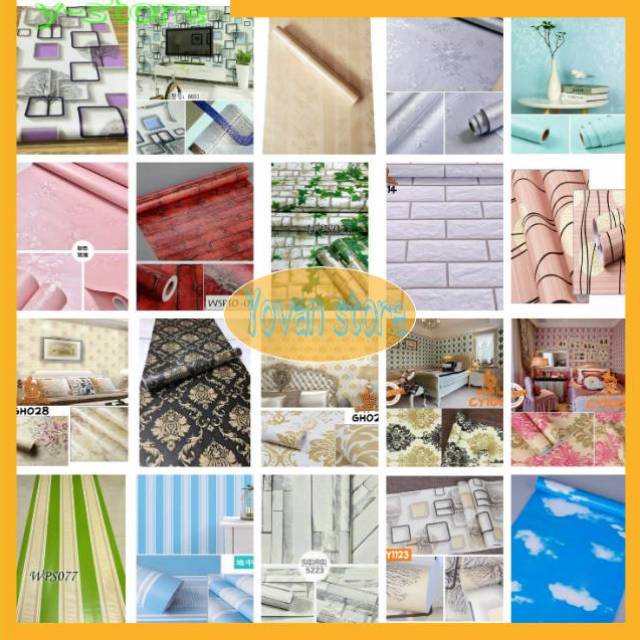 YS-500-B [termurah] Wallpaper dinding motif lengkap WP 50 ...