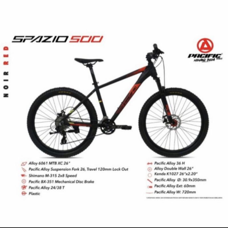 sepeda gunung pacific spazio 500 26 inch