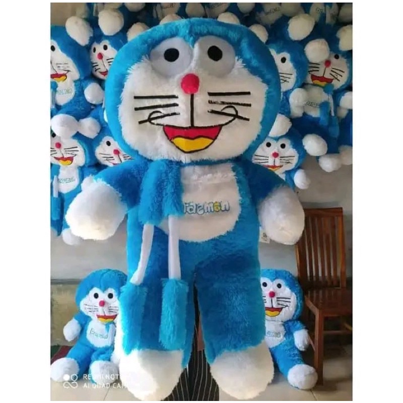 Boneka Doraemon Jumbo 1Meter Bahan Bulu Lembut Label SNI