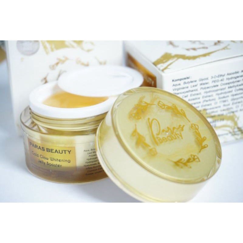 Gold Glow Whitening Jelly Booster Paras Beauty Mencerahkan Menghilangkan Flek Aman Busui Bumil BPOM