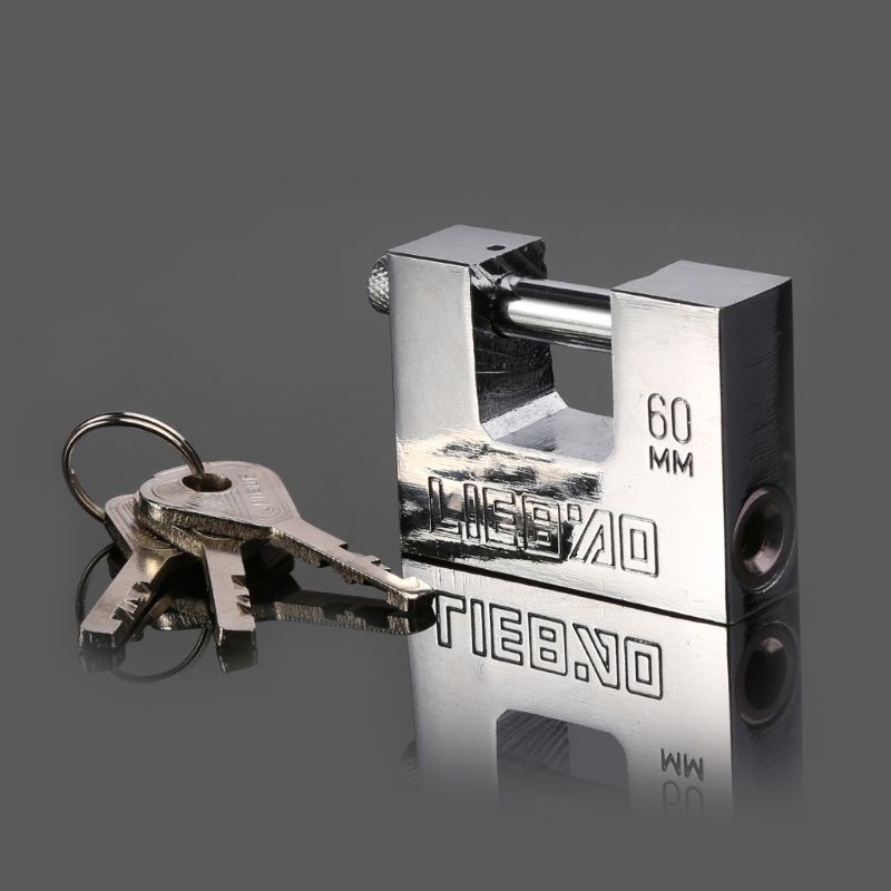 CRE  Steel Burglar Padlock Security Safety Lock Antique Horizontal Opening