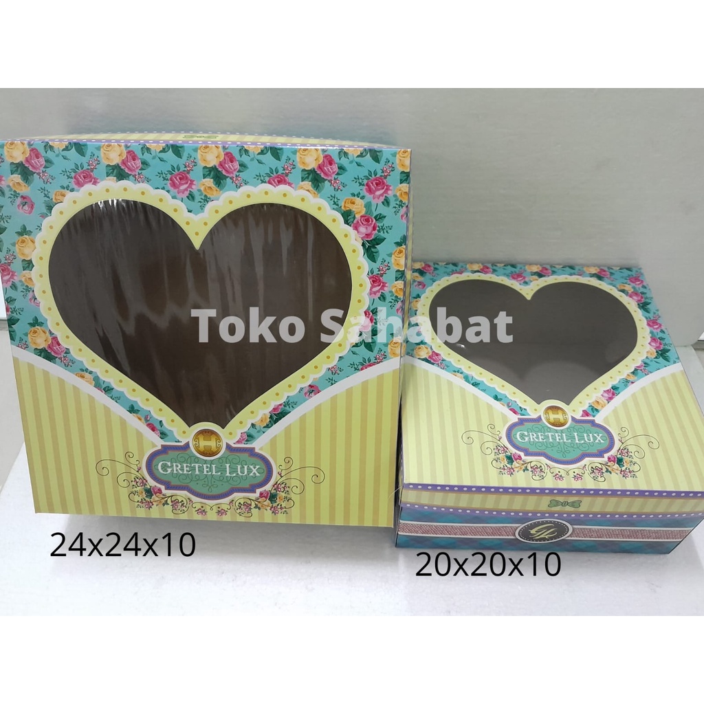 

Dus Tart 20x20x10 Gretel Lux || Dus Tart 24x24x10 Gretel Lux || Box Kotak Kardus Kue Hantaran