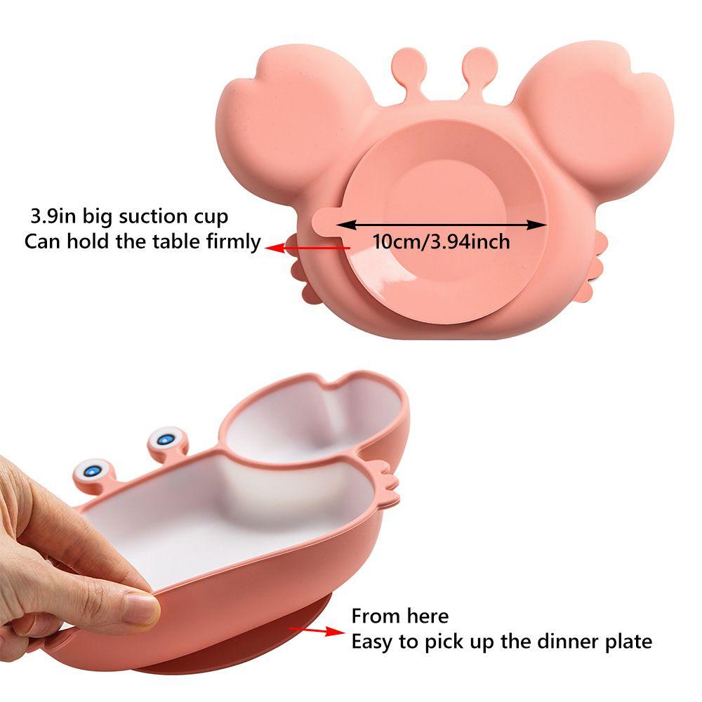 Top Piring Makan Bayi Bahan Silikon Dengan Suction Cup