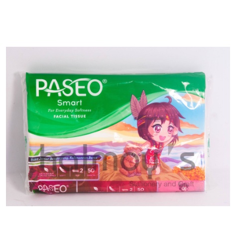 TISSUE TRAVEL PASEO SMART 2 PLY LEMBUT 50 SHEETS