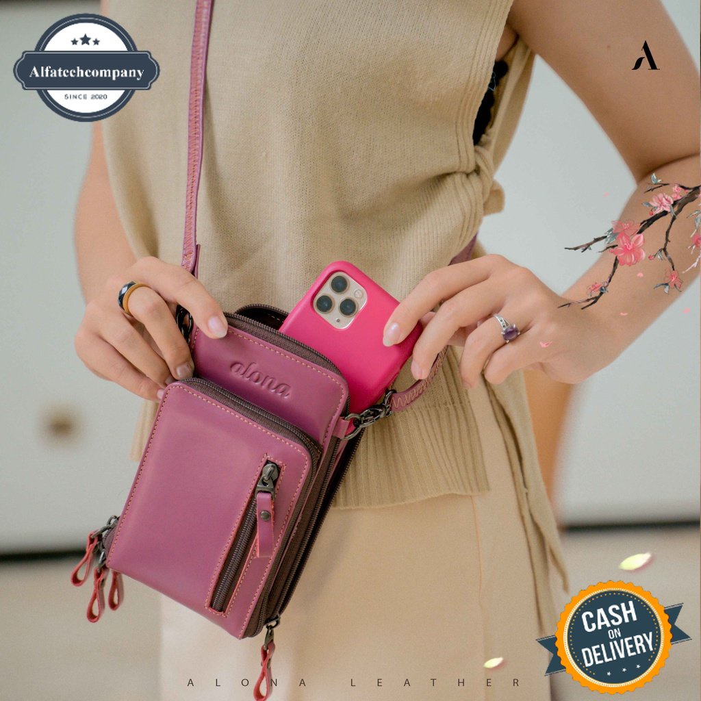 tas selempang wanita alona siren minibag terbaru tas kulit wanita ori alona leather