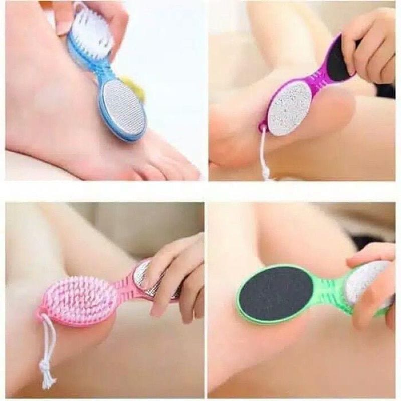 ~ PIYOSHI08 ~ Alat Pedicure Kaki Sikat Batu Apung 4 in 1 Gosok Tumit Tool Foot Brush AF201