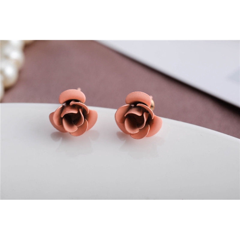 9 Pairs/Set Cute Crystal Pearl Flower Ear Studs Earrings