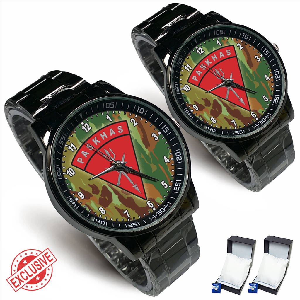 Jam Tangan Rantai Couple TNI AU PASKHAS - 2 (Mantul)