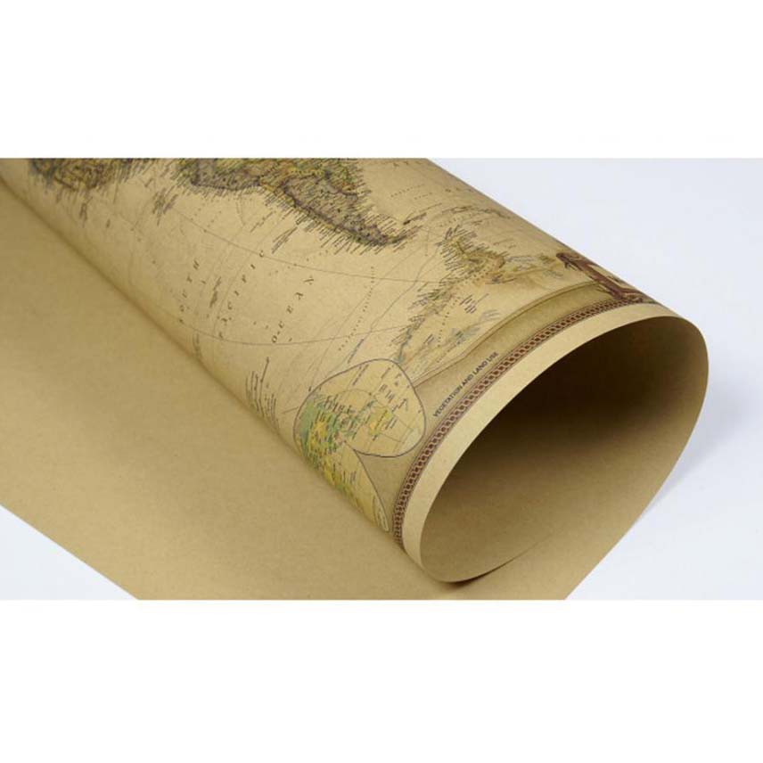 Poster Peta Dunia Large Vintage World Map 28x18 inch