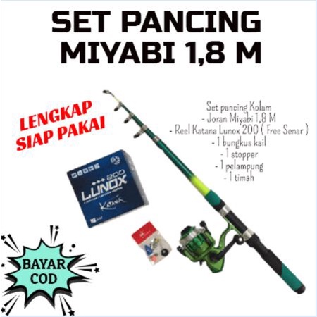 [SS] BAYAR DI TEMPAT Pancing Set Panjang Set Pancing MIYABI 1.8