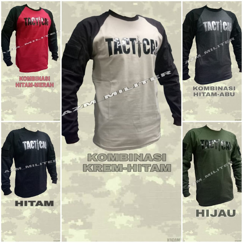 KAOS TACTICAL/ KAOS TACTICAL TANGAN PANJANG/ KAOS TACTICAL VELCRO