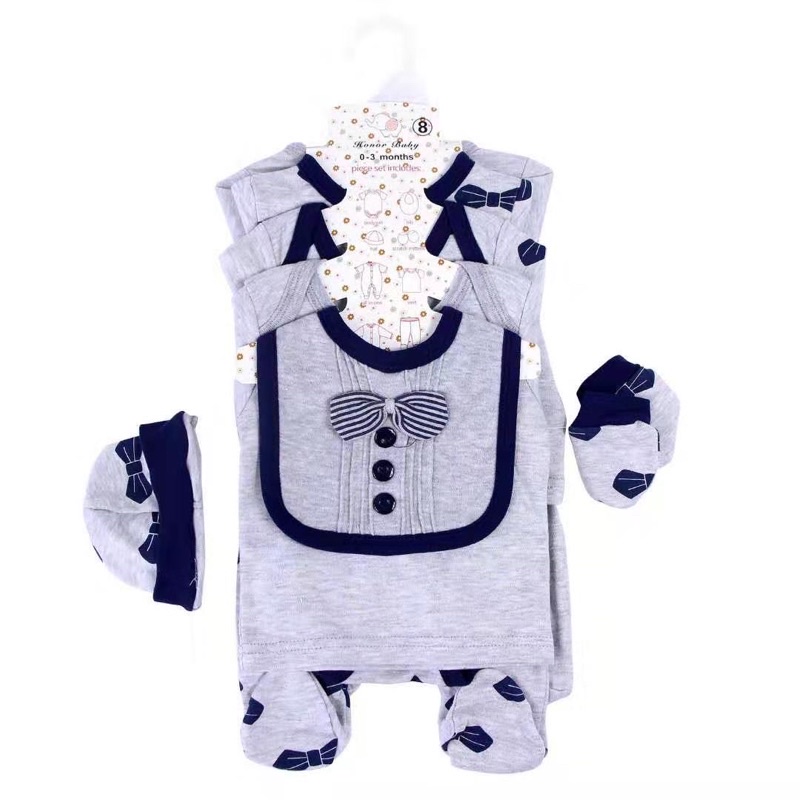 BABY K2 - Bodyset Baby 8 in 1 Motif Dasi