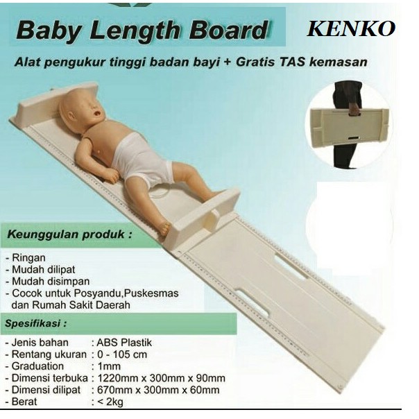 Jual Pengukur Panjang Badan Bayi Murah - Alat Ukur panjang Badan Bayi Kenko