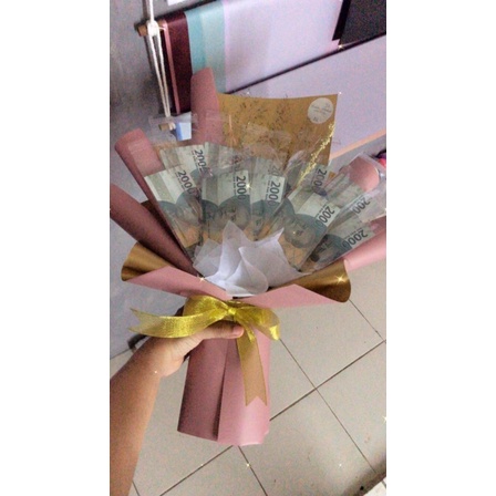 Buket Uang Asli Pecahan 2rb Buket Uang Bunga Kering Ready Stock