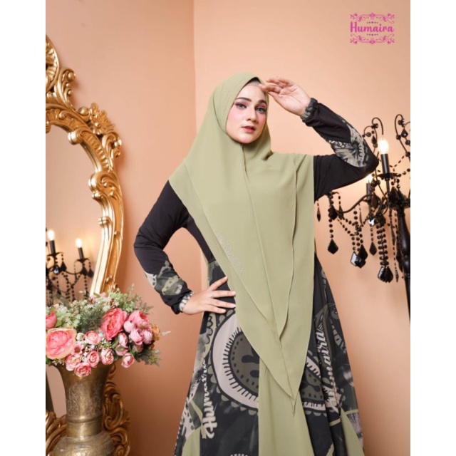 Hawwa syari*Gamis Ceruty HUMAIRA/ready an