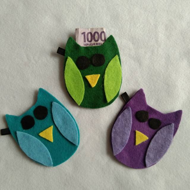 

Amplop burung hantu/ ampau karakter lucu / angpau lebaran / angpau / amplop flanel