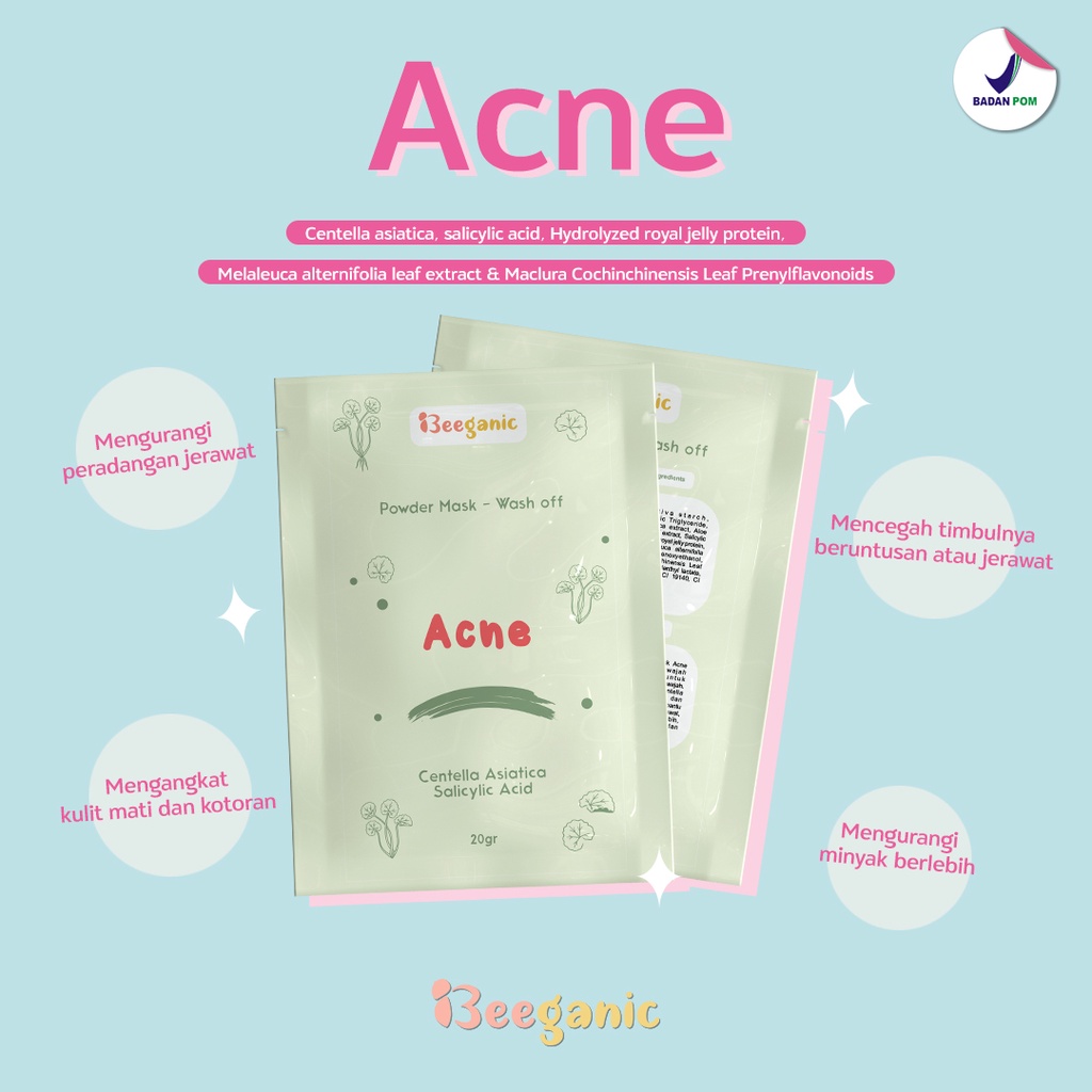 [DISTRI] BEEGANIC MASKER WAJAH WASH OFF MASK WITH DNA SALMON