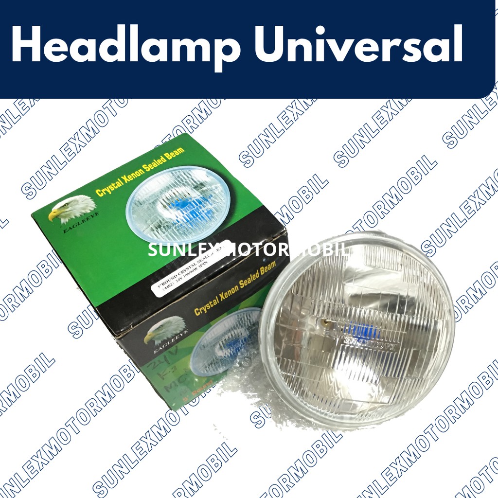 HEADLAMP EAGLEEYE CRYSTAL XENON SEALED BEAM 5" H4 - 24V - 100/90W SUZUKI DAIHATSU MITSUBISHI TOYOTA