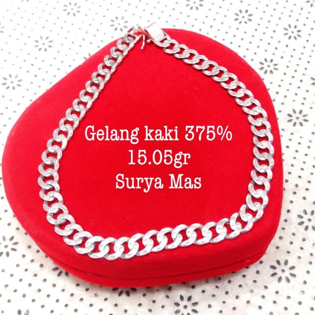 Gelang kaki emas 375%
