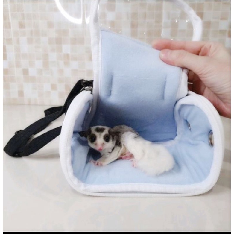 Pet Carrier Bag Tas Traveling Hewan Selempang Sugarglider Marmut Landak Mini Hamster Tupai