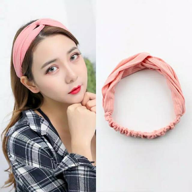 SHABRINA_FASHION!! BANDO POLOS GARIS BANDANA WANITA BANYAK WARNA