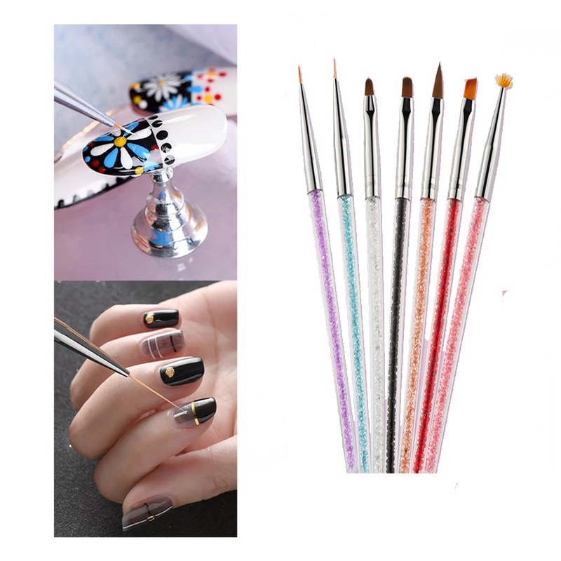 (1 / 7pcs) Kuas Lukis Kuku Diy Untuk Nail Art