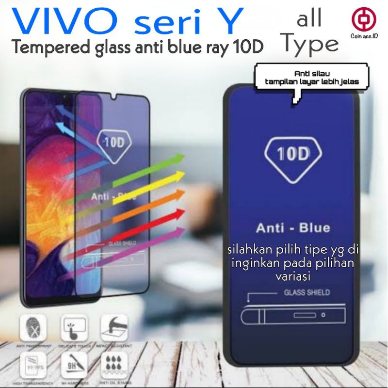 ANTI BLUE RAY full Tempered glass VIVO Y53s Y91C Y93 Y95 V20 Y11 Y19 Y12 Y17 Y20i Y20 s Y30 Y50 V21