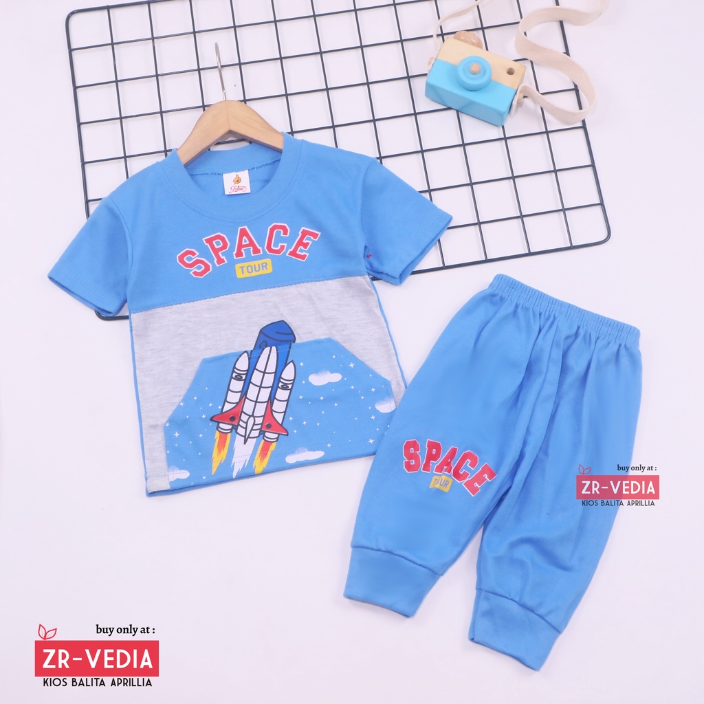 Setelan Pokopow uk 3-18 Bulan / Export Branded Kaos Bayi Laki Laki Baju Karakter Set New Born SNI Import