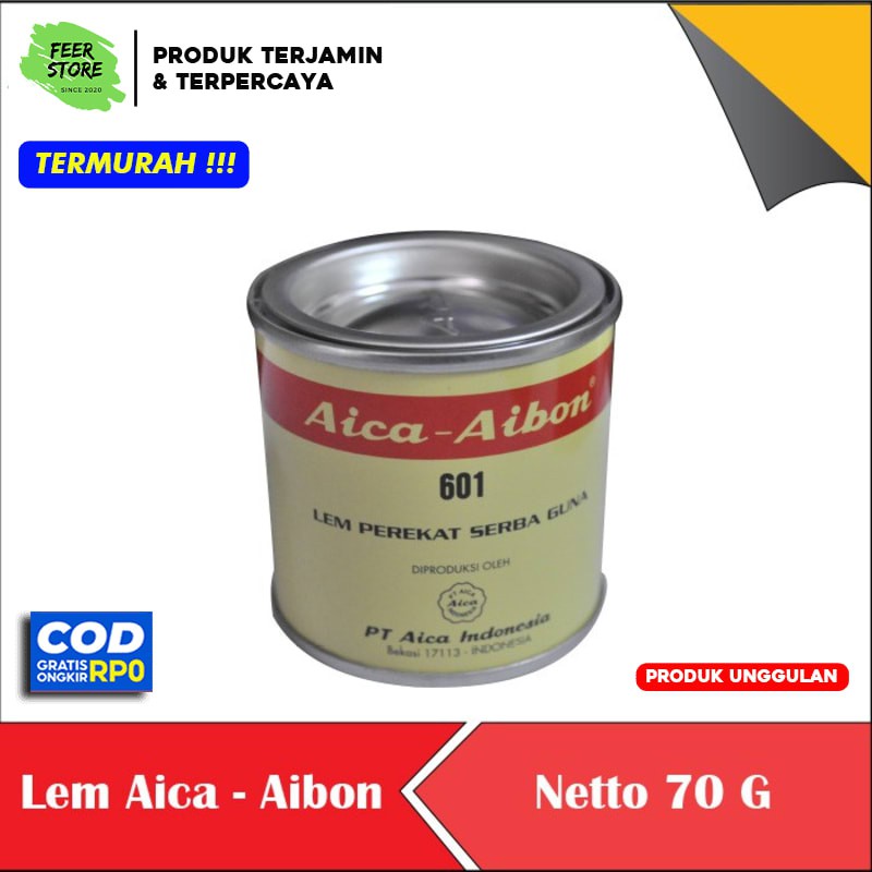 

LEM AICA AIBON KECIL 601 70 GR LEM KUNING PEREKAT SERBAGUNA 70 G