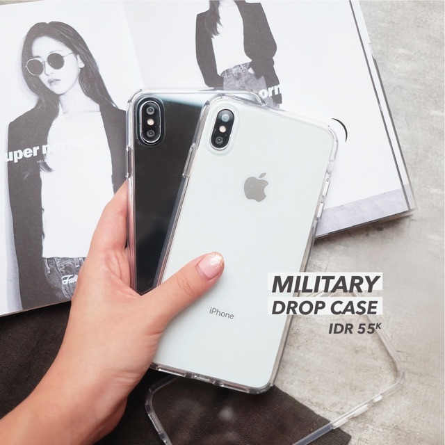 Case Bening Military Anti Kuning for Iphone 6/6s 6+/6s+ 7/8 7+/8+ x/xs