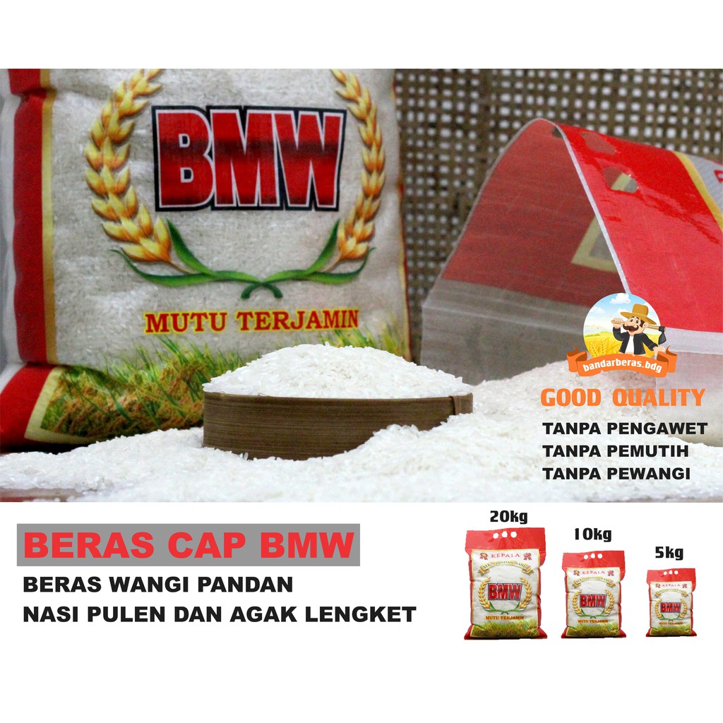 

Beras Pandan Wangi BMW 20 Kg Empuk Dan Pulen