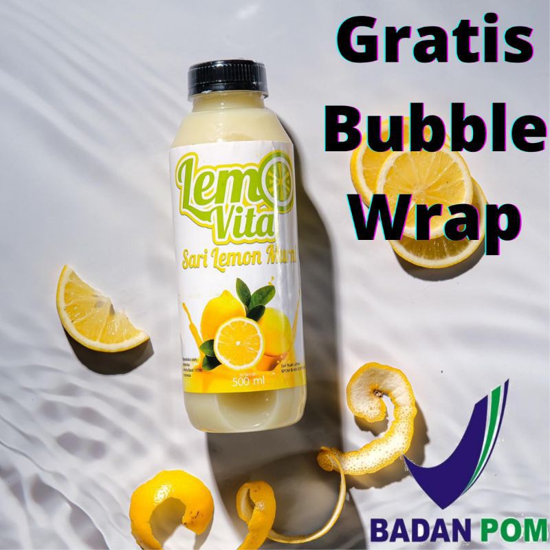 BPOM 500ml Lemovita Fresh Sari Lemon Jus Lemon Murni 100% Jus Diet