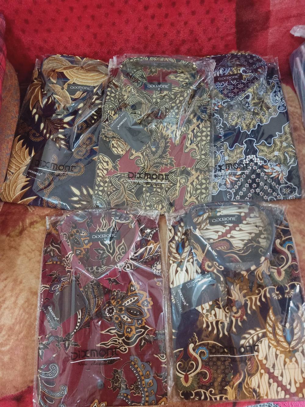 Kemeja Batik Pria Lengan Pendek Bs38 Katun Modern Dixmont Semi Slimfit Premium