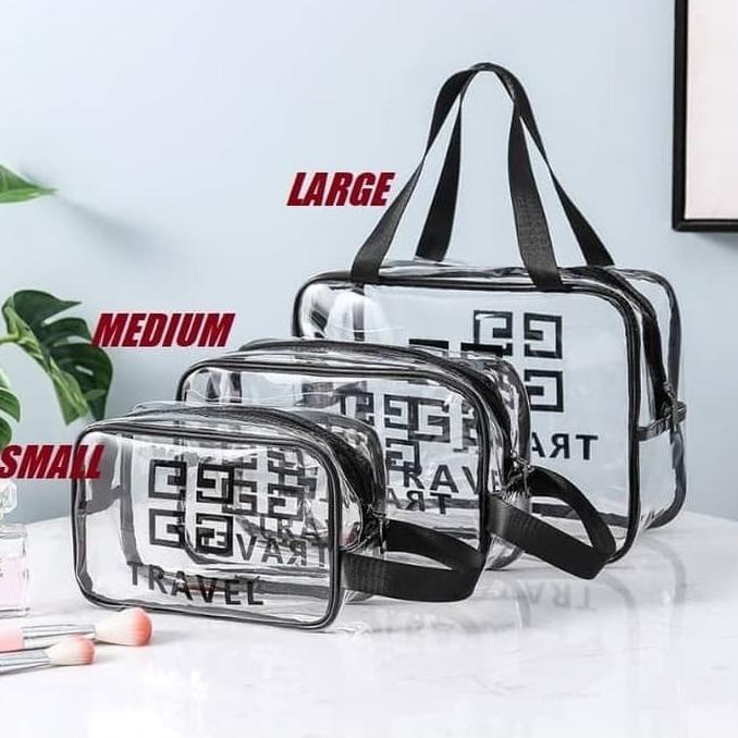 Best Product Tas Kosmetik Transparan Mika Cosmetic Travel Organizer Pouch F397 - Paling Dicari