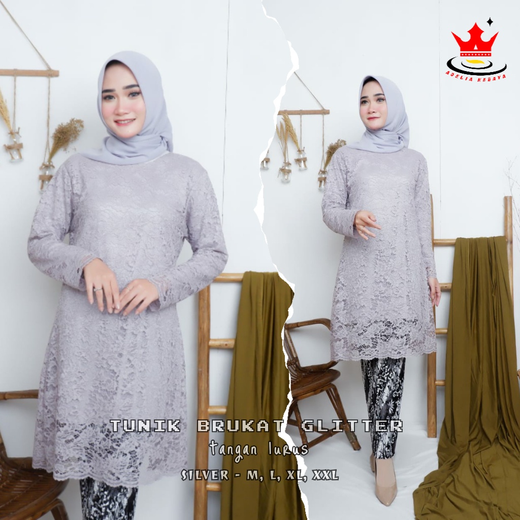 ADE&gt; WOW HADIR LAGI!! KEBAYA MODERN TERPOPULER / BAJU KEBAYA TUNIK BRUKAT / TUNIK BRUKAT MODERN