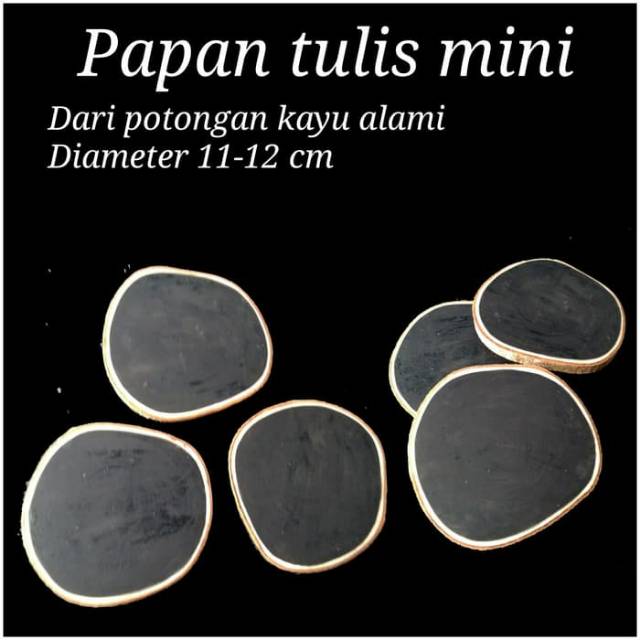 Papan tulis mini chalk board 11-12cm hiasan nomer rumah tatakan unik