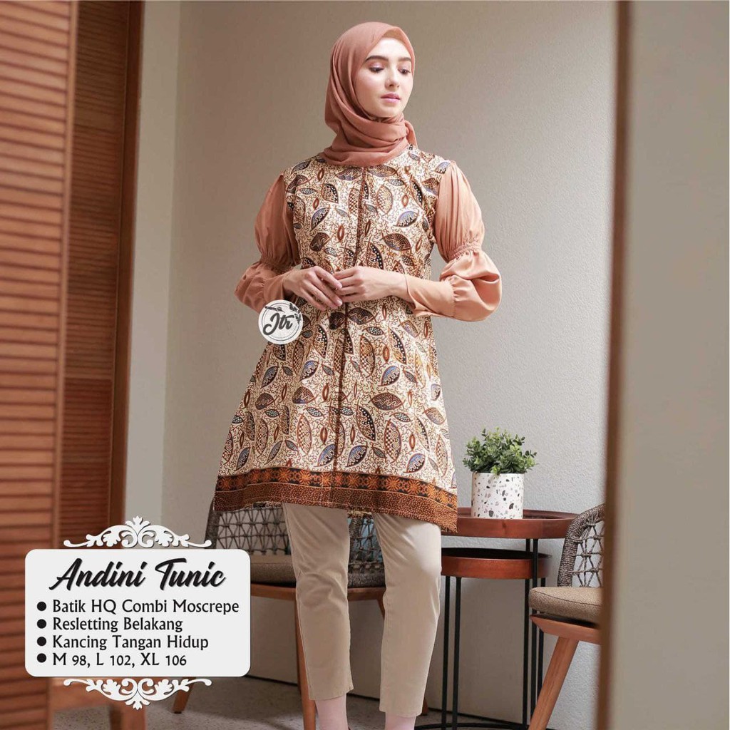 Blouse Batik Balon Motif Unik Cantik Premium Elegan Formal Baju Kerja Kantor Seragam Karyawan Sera C